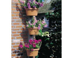 Sunware - Bloempot XL voor de regenpijp - Regenpijp bloempot - Set van 3 - Bruin
