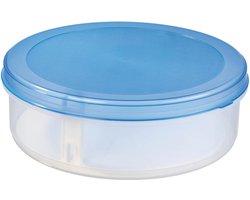 Sunware - Club Cuisine taartdoos met lift transparant blauw - 35 x 35 x 12 cm
