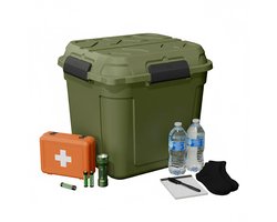 Sunware Nood Pakket opberg box kist - waterdicht - kunststof - 53 x 60 x 55 cm - 110 liter