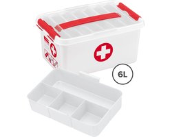 Sunware - Q-line EHBO doos met inzet 6L wit rood