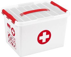 Sunware Q-line EHBO opbergdoos 22L met inzet - L40xB30xH26cm - EHBO doos is zonder inhoud