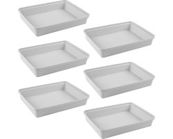 Sunware - Sigma home kantoor opbergbakje A4 wit - gemaakt van gerecycled materiaal - Set van 6