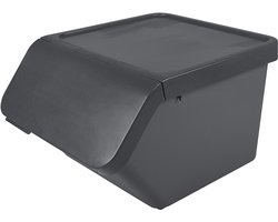 Sunware Sigma home prullenbak 45L met deksel - Stapelbaar - Antraciet