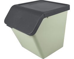 Sunware Sigma home prullenbak 60L met deksel - Stapelbaar - Groen