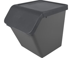 Sunware Sigma home Prullenbak Stapelbaar - 60L - Antraciet