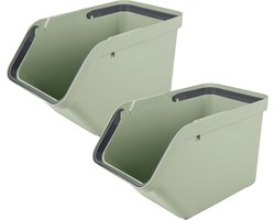 Sunware - Sigma home sorteer unit 30L groen - Set van 2