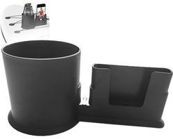 SUP Bekerhouder - Paddle Board Bekerhouder - Waterfleshouder - Kajak Drinkhouder - Drink Holder - Telefoonhouder - Multifunctionele SUP Board Accessoire - Voor Boot, Kajak, Surfplank, Camper, Bureau, Zwembad, SUP - Zwart - 1 Stuk