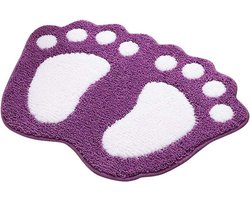 Super Absorberende Badmat - Antislip Douchemat voor Badkamer, Slaapkamer en Woonkamer (58x88cm, Paars)