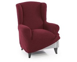 Super elastische hoes voor oorfauteuil 1-zits - Bescherming met jacquard-stof, bordeauxkleurig