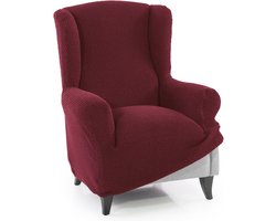 Super elastische hoes voor oorfauteuil 1-zits - Bescherming met jacquard-stof, bordeauxkleurig