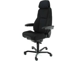 Super ergonomische 24-uurs bureaustoel A381, Zwart stof
