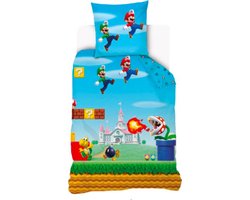 Super Mario Dekbedovertrek 140 x 200 cm - 70 x 90 cm