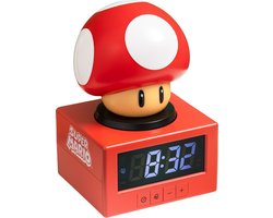 Super Mario Super Mushroom Icon Alarm Clock – Digitale Wekker met Nachtlampje, Officieel Nintendo‑Product- Paladone