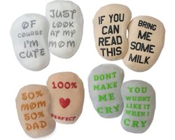 Super Toes® Baby Sokjes Kraamcadeau voor Jongen of Meisje 4 stuks - Babyshower Cadeau – Kraammand - Babysokjes Newborn Gender Reveal 0-3 Maanden