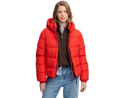 Superdry Hooded Sports Puffer Casual winterjas dames Rood S/36