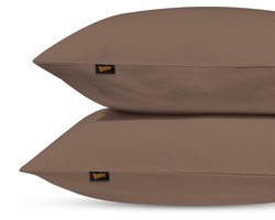 Superieur kussenslopen Katoen - 60x70 (set van 2) - Taupe - Antibacteriëel kussensloop - Kussen Beschermer - kussensloop katoen - kussensloop - Kussenbeschermer - Kussenslopen