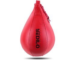 Superior Boksen Speed Bag - PU Leather Speed Ponching Ball - Heavy Duty Hangende Swivel Ball voor Gym & MMA Muay Thai Sports Fitness - Ponsen Dodge Opvallende Speed Reflex Ball