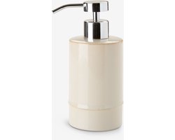 SuperShopper - Luxe Keramische Zeepdispenser – Crème – Chroom Pomp – 400 ml – Moderne Navulbare Dispenser voor Badkamer & Keuken