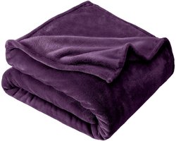 Superzachte en comfortabele bankdeken - 1 stuk - Lichtgewicht bankdeken - Geschikt voor banken en relaxfauteuils - Flanel materiaal - 100x150 cm - Donkerpaars