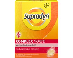 Supradyn Complex Forte Bruistabletten | 45 stuks | Sinaasappel/Passievrucht Smaak | Bevat 22 Hooggedoseerde Multivitaminen en Mineralen | Ondersteunt Energie bij Vermoeidheid en Veeleisende Periodes