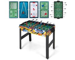 SureDeal® - 12-in-1 Speeltafel 106x58x91 cm - Tafelvoetbal, Biljart, Airhockey, Tafeltennis & Meer - Stapelbaar - Voor Thuis & Kantoor - Multicolor