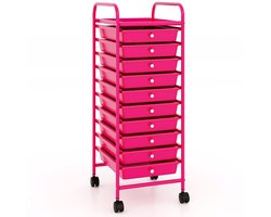SureDeal® - Bureaukast - Laden Rollende Opbergwagen - Roterende Wielen - Laden - Keuken School Kantoor - 33x37x86 cm - Kleurrijk