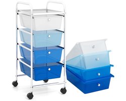 SureDeal® - Bureaukast - Rolwagen - Stapelbare Laden Ladewagen - Planken Badkamerrolwagen Opbergwagen - Kleurrijk - 37x32x76 cm