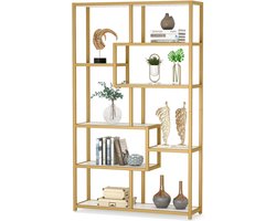 SureDeal® - Kast - Huiskamer - Luxe - Boekenkast - Goud - 100x30x180cm - Design Kast - Binnen Kasten
