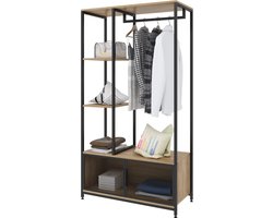 SureDeal® - Kledingkast - Kapstok - Kledingrek - 90x40x167 cm - Wandkast - Boekenkast - Vakkenkast