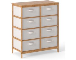SureDeal® - Opbergrek - Ladekast - Opvouwbare Stoffen Lades - 80x40x94 cm - Beige