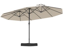 SureDeal® - Parasol - Terrasparasol - Voet Zwengel Sterke - Buiten Rechthoekige - Terras Tuin - 470x285x261 cm - Beige