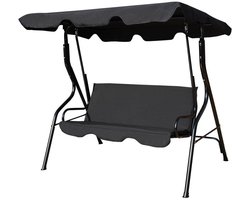 SureDeal® - Schommelbank - Hollywood Schommel Zits - Schuifdak Groen - Bruin - Zwart - 172x154x110 cm