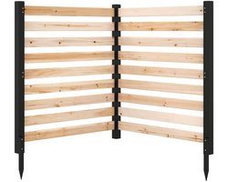 SureDeal® - Tuindecoratie - Delige Tuinomheining Vrijstaande - Metalen Palen - 98x107 cm - Naturel