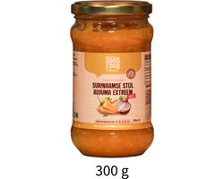 Surinaamse Adjuma Peper Extreem Heet - Glazen Pittige Sambal Pot - The Good Food Stories (TGFS) - 300g