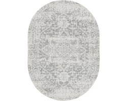 SURYA - JULIETTE Vintage Oosters Ovaal Grijs Tapijt