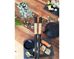 Sushi eetstokjes om te eten, van hout, sushiset, sushi-stokjes voor Chinese stokjes en sushi-serviesset, authentieke stokjes elegant, licht, robuust en herbruikbaar