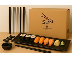 Sushi Servies 4 personen - 100% Melamine - Complete set - Sushi Kit - Incl. Sushi Stokjes