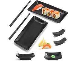 Sushi serviesset inclusief plaat, dipschalen, eetstokjes en borden - Ideaal voor restaurants, families en hotels