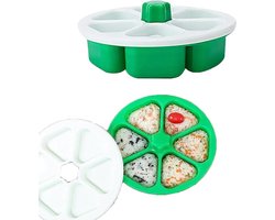 Sushivorm - Driehoek Rijstvorm Rijstvormer - Sushi Tools Rijstbal - driehoekige sushi-vorm voor familierestaurant - camping, kinderlunch - driehoekige rijstbal - groen - 20x6.5x6cm - PP