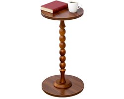 SV Living Bijzettafel - Tafeltje - Koffietafel - Banktafel - 30*30*57cm - Bruin
