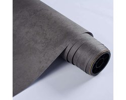 SV Productie & Lifestyle - Zelfklevende decoratiefolie in grijs - Waterdichte wrap folie voor keuken, badkamer en meubels - 61,5x500 cm