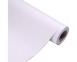 SV Productie & Lifestyle - Zelfklevende decoratiefolie in mat wit - Waterdichte wrap folie voor keuken, badkamer en meubels - 61,5x500 cm