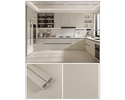 SV Productie & Lifestyle - Zelfklevende decoratiefolie - Zand kleur - Waterdichte wrap folie - Geschikt voor keuken, badkamer en meubels - 61x500 cm