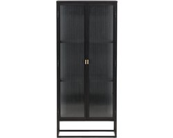 Svea - Limo vitrinekast - 70 x 160 cm - zwart