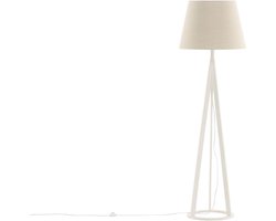 Svea - Nala vloerlamp - 160 cm - linnen - wit