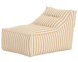 Svea - Sammy ligbed stof - 118x94x83 cm - wit/geel gestreept