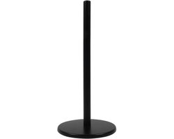 Svenska living Keukenrolhouder - RVS - zwart - 33 cm