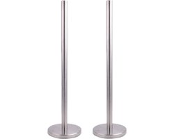 Svenska Living multipak van 2x stuks toiletpapier rollen houder 55 cm rvs voor 5 rollen