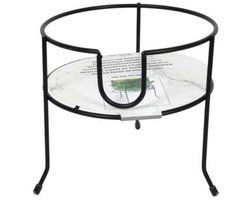 Svenska living Standaard/verhoger voor limonadetap/drankdispenser - zwart - d19 x h19 cm