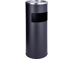 SVITA 30L Staande asbak - Afvalbak Asbak 60x25cm zwart